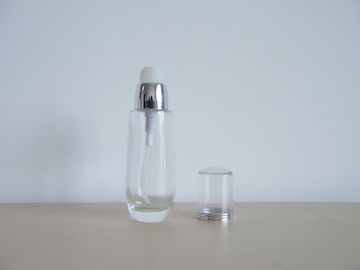 25 ml rozpylanie pustych szklanych butelek na kosmetyki podkładowe za pomocą pompy i nasadki WT